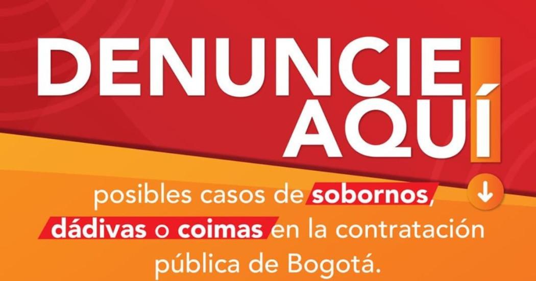 Canal para denunciar actos de corrupción en contratación en Bogotá 