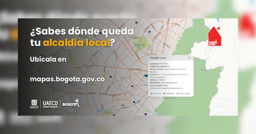 Ubica las alcaldías locales con Mapas Bogotá en cuatro pasos