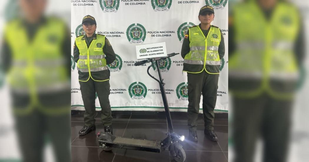 Seguridad de Bogotá Policía recuperó patineta robada en Chapinero 