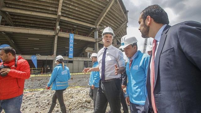 Recorrido por obras del Coliseo El Campín - Foto: Comunicaciones Alcaldía / Camilo Monsalve