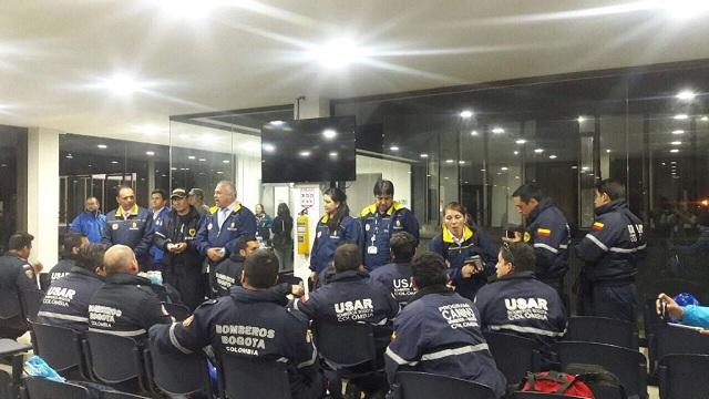 El regreso a Bogotá de 24 héroes que apoyaron labores de rescate en México. Foto: Bomberos Bogotá