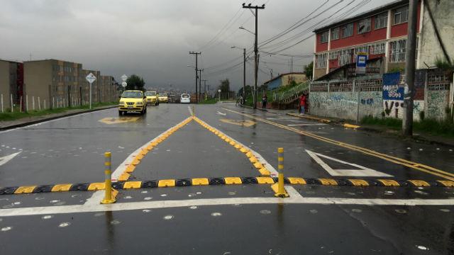 Canalización vial en San Cristóbal - Foto: Secretaría de Movilidad