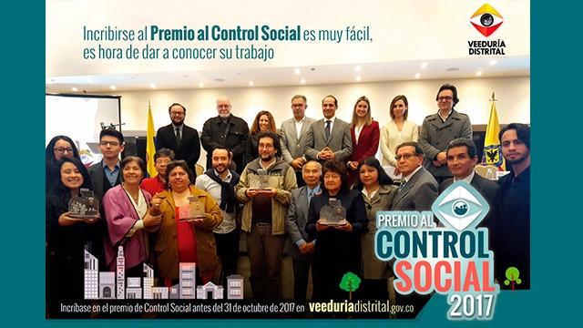 ¿Contribuye con el control social en Bogotá? Postúlese a este premio. Foto: Veeduría Distrital