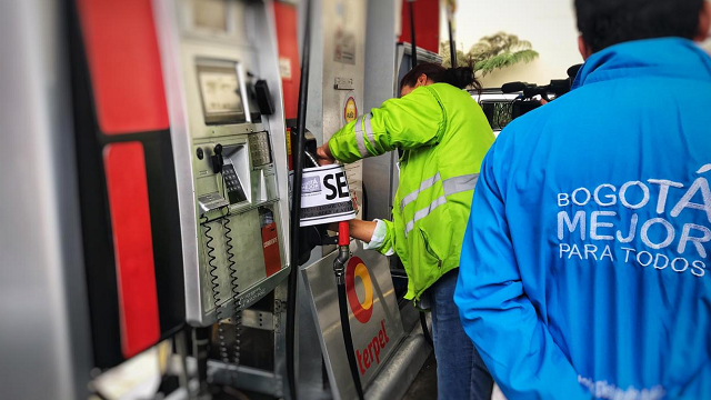 Sellada la estación de gasolina de la Carrera Séptima con Calle 40 por una fuga