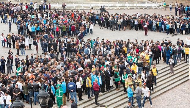 En el simulacro de evacuación participaron más de 1.400.000 personas. Foto: Alcaldia Mayor