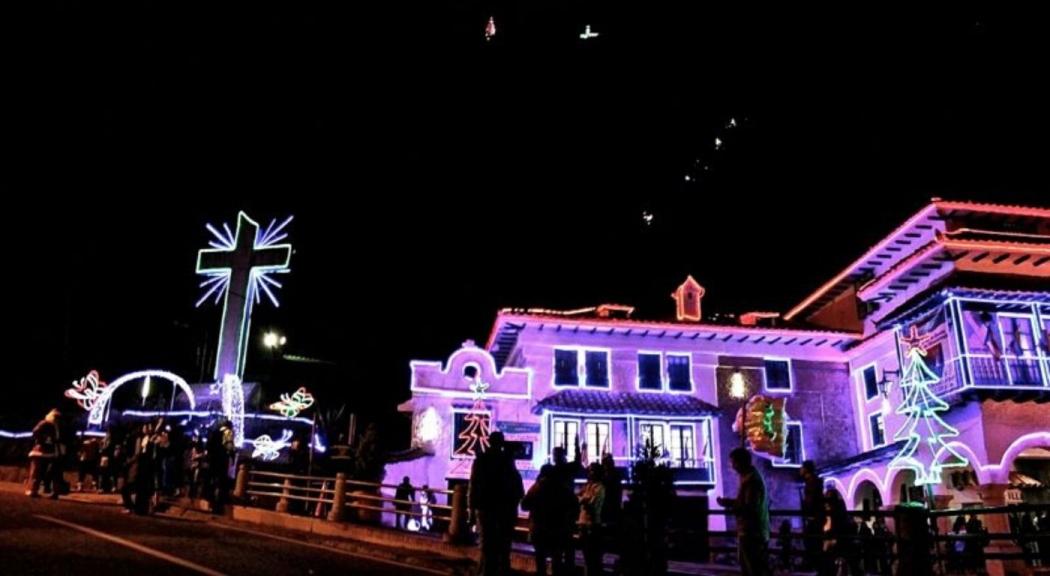 Aspecto de la Navidad en Monserrate.