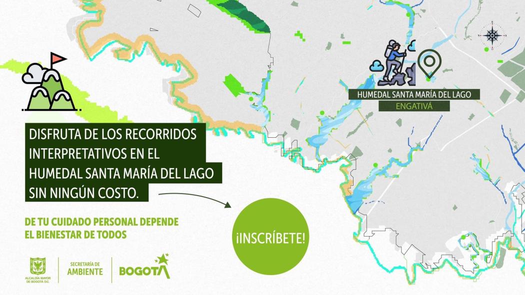 El recorrido comenzará a las 9:00 a.m y es totalmente gratuito. Pieza: Secretaría de Ambiente.