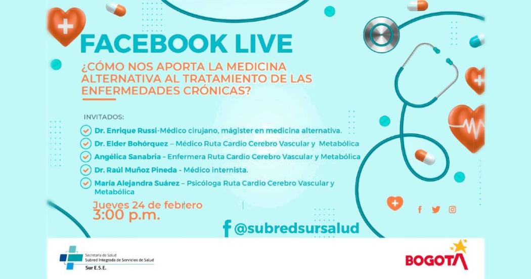 Facebook Live medicina alternativa para tratar enfermedades crónicas 