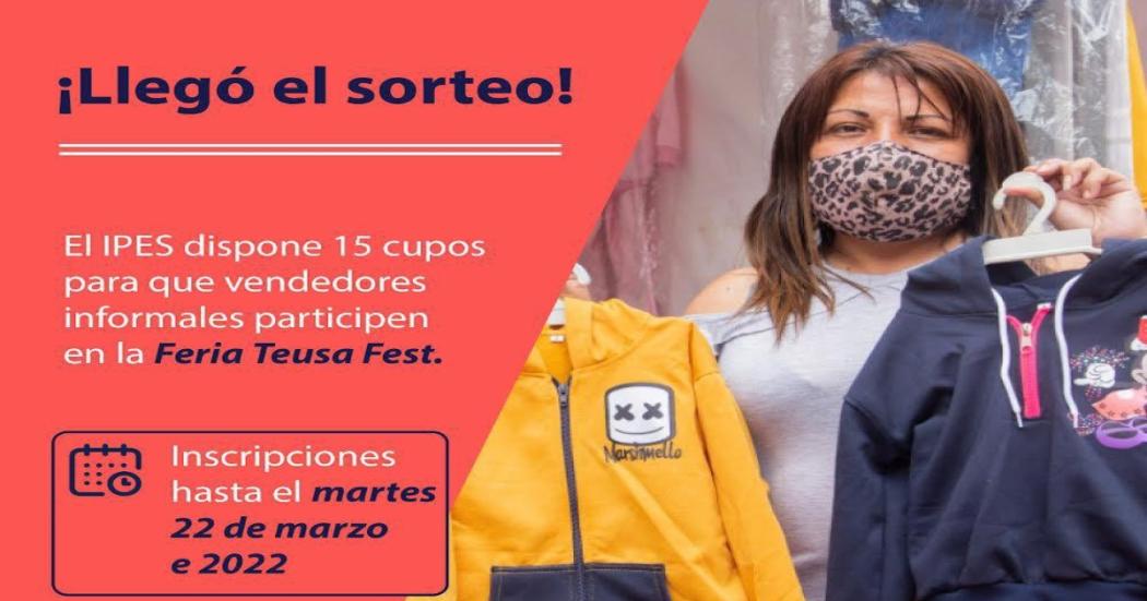 Sorteo para feria de reactivación económica para vendedores informales