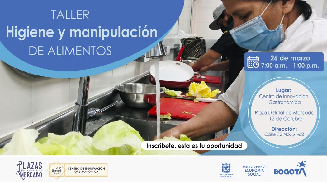 Taller gratuito: Higiene y manipulación de alimentos. Cupos limitados 