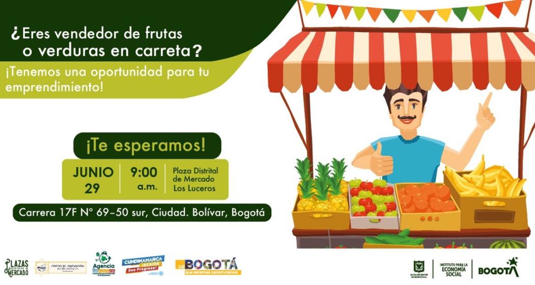 Convocatoria para vendedores informales que comercializan alimentos