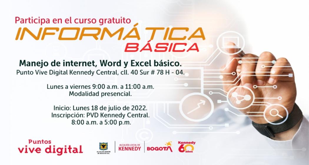 Curso gratuito en informática, manejo de internet, Word y Excel básico