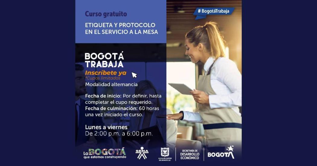 Curso gratuito etiqueta y protocolo en servicio a la mesa. Desarrollo 