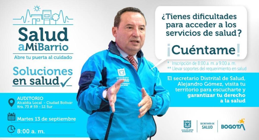 Jornada de soluciones en salud en Ciudad Bolívar hoy 13 de septiembre 