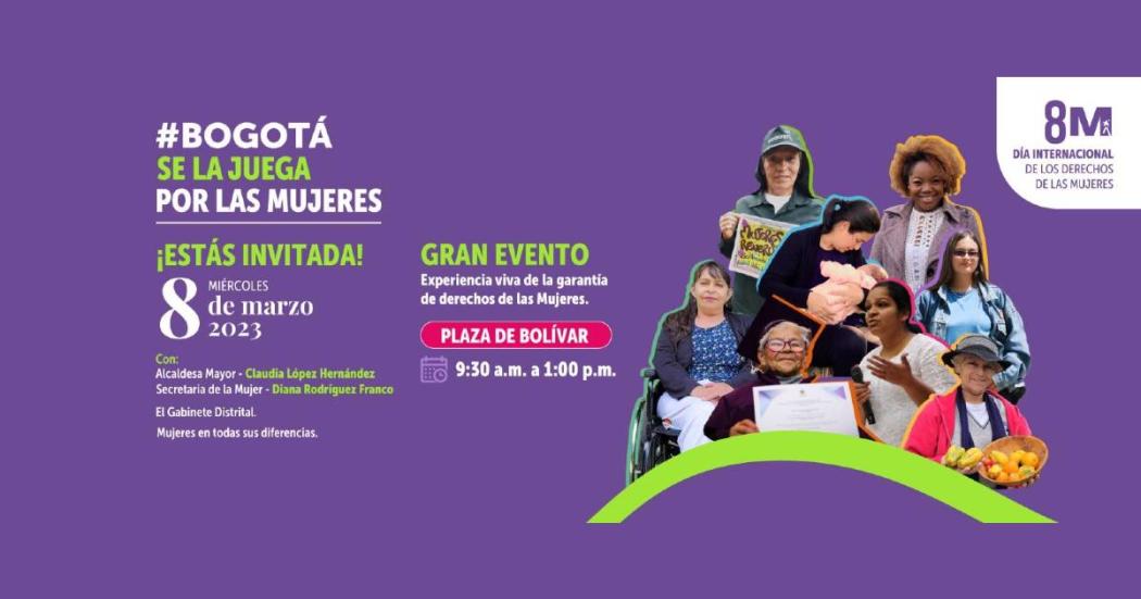 8M: Evento de conmemoración Día de la Mujer en la Plaza de Bolívar 