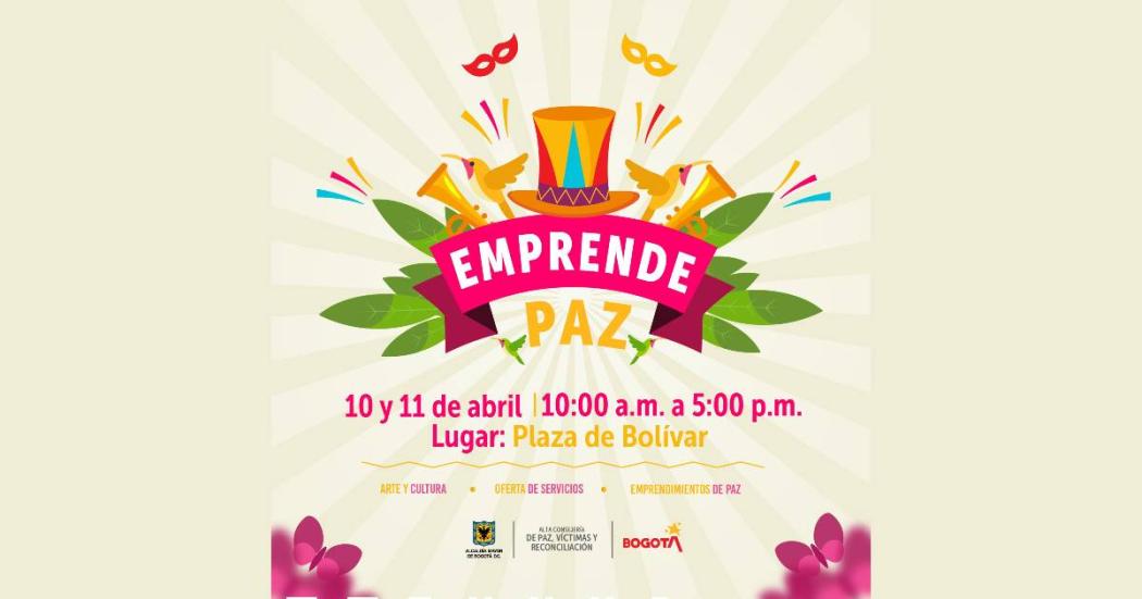 Feria Emprende Paz en la Plaza de Bolívar, emprendimientos de víctimas