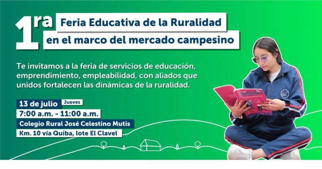 Primera feria educativa de la ruralidad el próximo 13 de julio