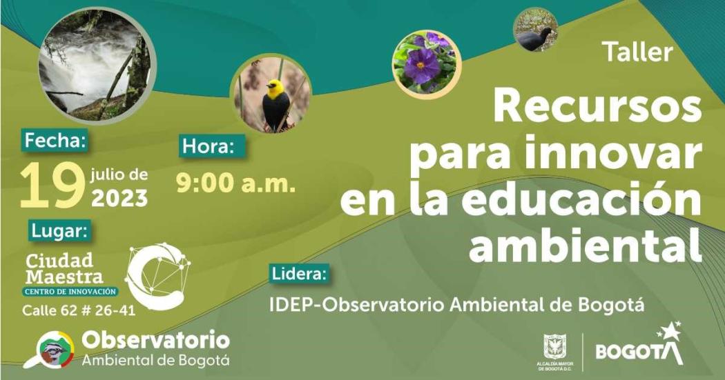 19 de julio: Taller para profesores sobre educación ambiental