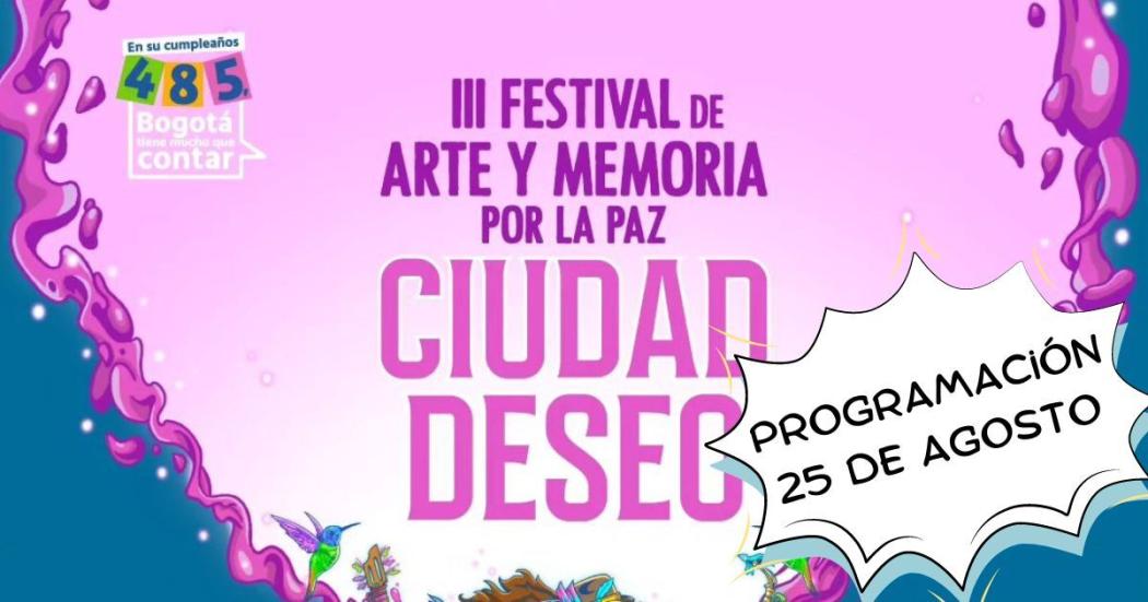 Programación para este 25 de agosto del III Festival de Arte y Memoria