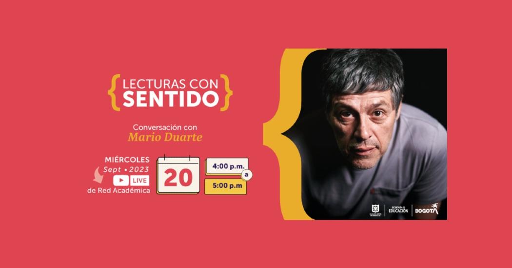 Mario Duarte llega a Lecturas con Sentido este 20 de septiembre 