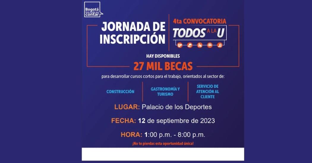 Hoy Gran jornada de inscripción para TodosALaU en el Palacio de los Deportes