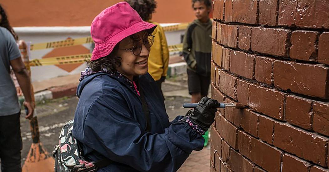 Pintando fachada