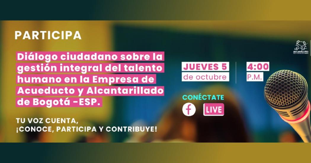 Octubre 5: Charla del Acueducto sobre gestión del talento humano