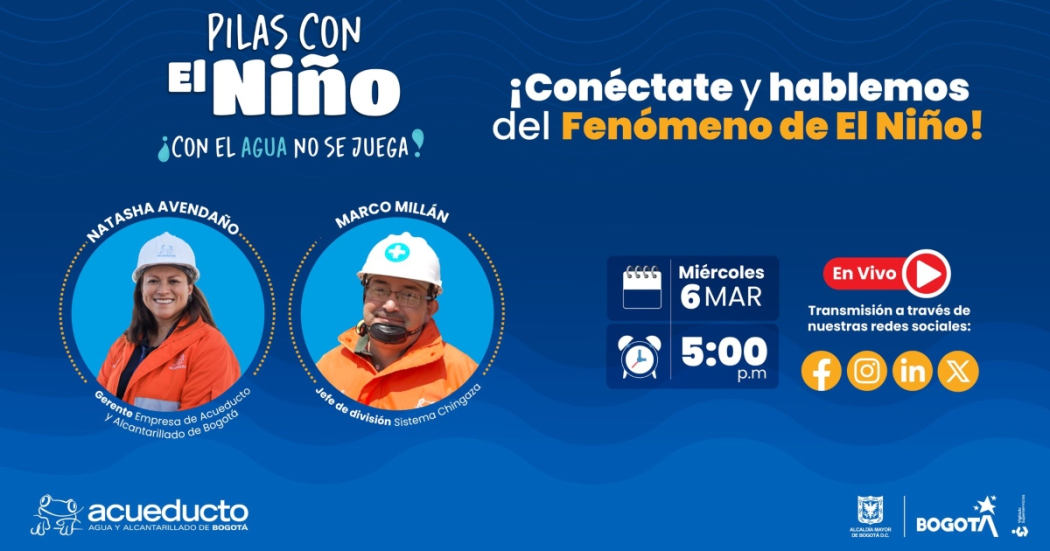 Charla virtual del Acueducto de Bogotá sobre el fenómeno de El Niño