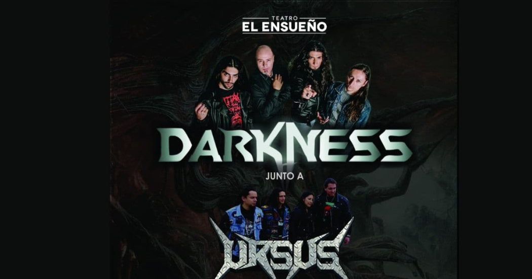 Marzo 16: concierto de la banda DARKNESS en Teatro El Ensueño 