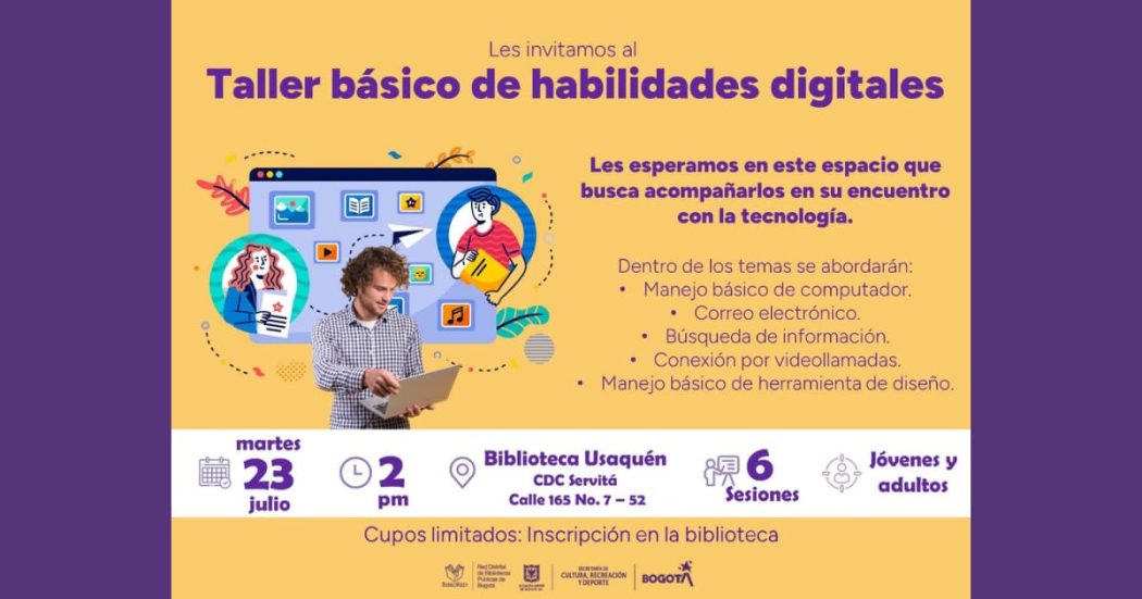 Taller básico en habilidades digitales en la localidad de Usaquén