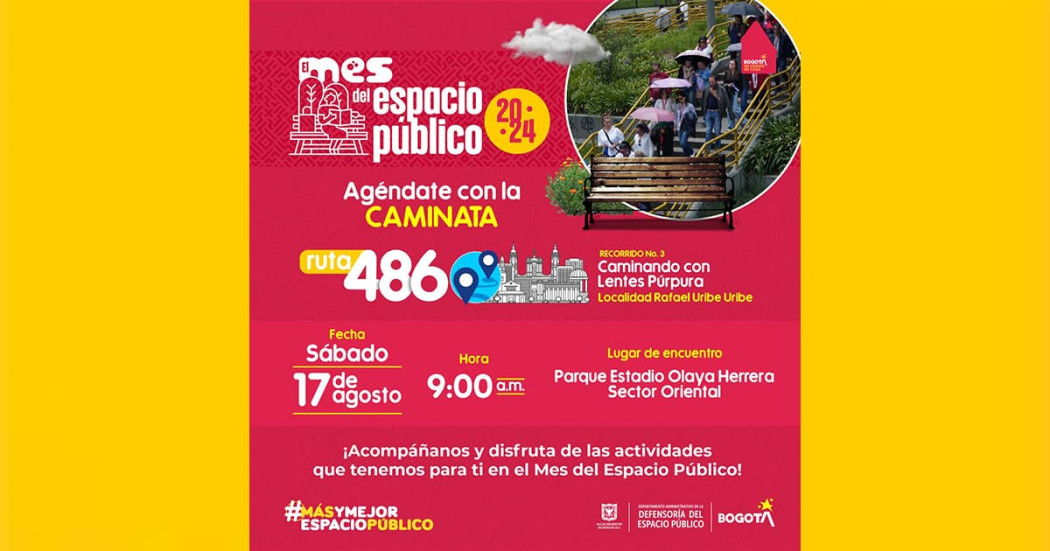 Planes en Bogotá: asiste a caminata Lentes Púrpura sábado 17 de agosto