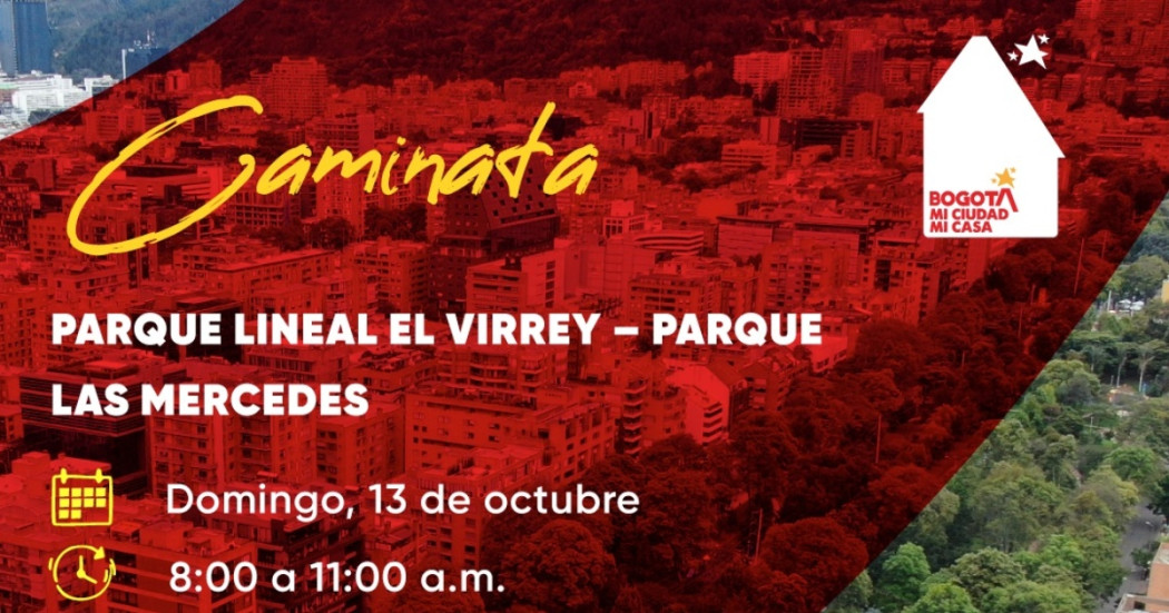 Planes en Bogotá: Caminata Parque Lineal Virrey domingo 13 de octubre 