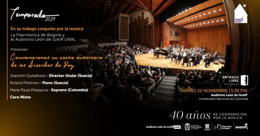 Concierto de la Filarmónica gratis este 22 de noviembre 