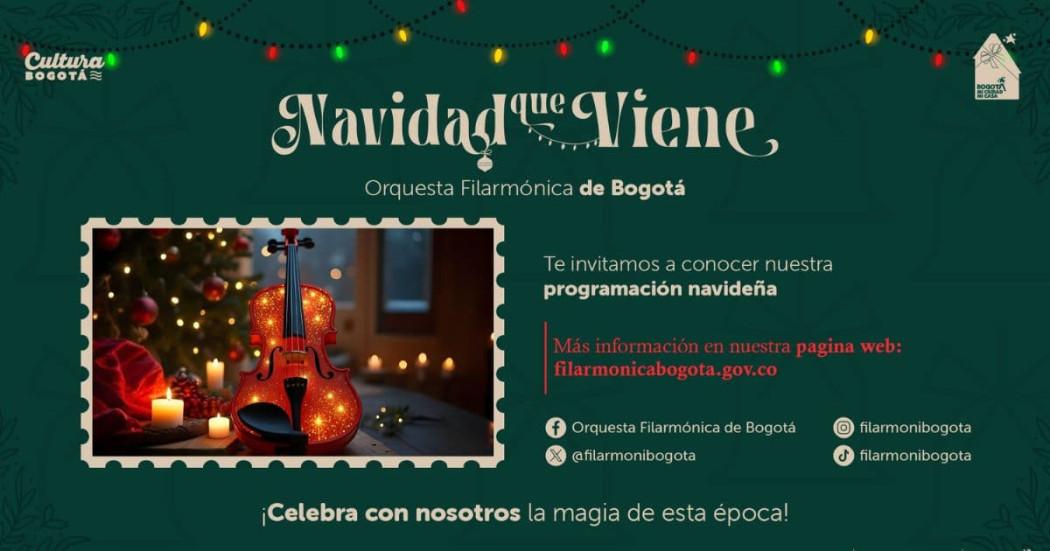 Navidad en Bogotá 2024 con concierto filarmónica 6 de diciembre 