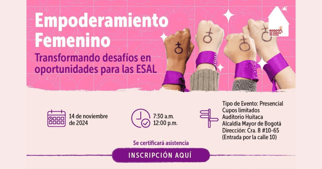 Participa en evento sobre Empoderamiento Femenino y oportunidades ESAL Bogotá