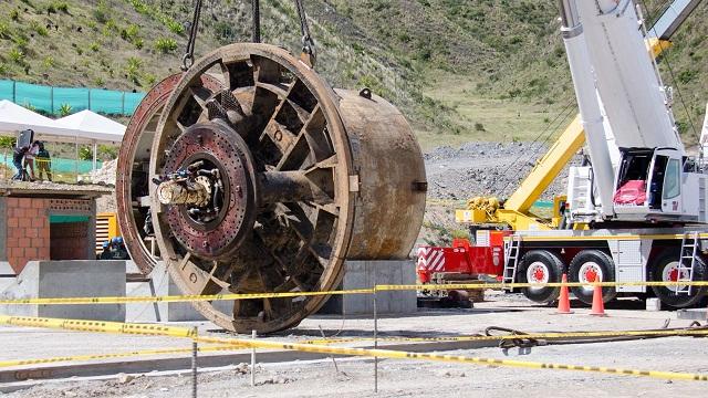 Verificación obras extracción tuneladoras en Canoas - Foto: Comuniacciones Acueducto Bogotá