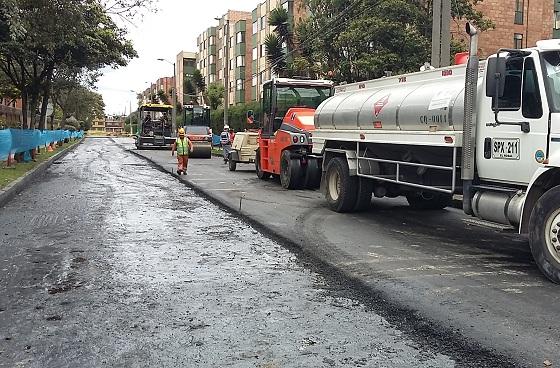 Vía intervenida-Foto: Alcaldía Local de Engativá