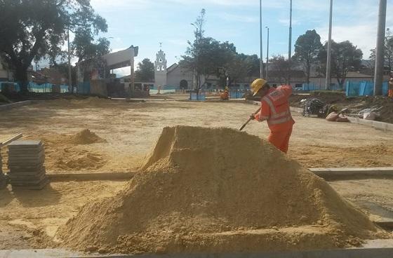 Obras de intervención Plaza Fundacional de Bosa - Foto: Alcaldía Local de Bosa 