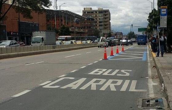 Carril preferencial Calle 19 - Foto: Prensa Secretaría de Movilidad