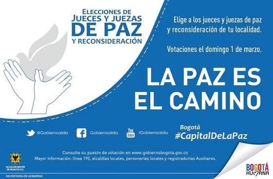 Habilitan ocho puntos de votación para elecciones de Jueces de Paz en Chapinero