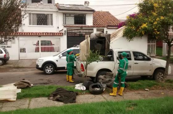 Algunos de los residuos encontrados - Foto: Acueducto de Bogotá