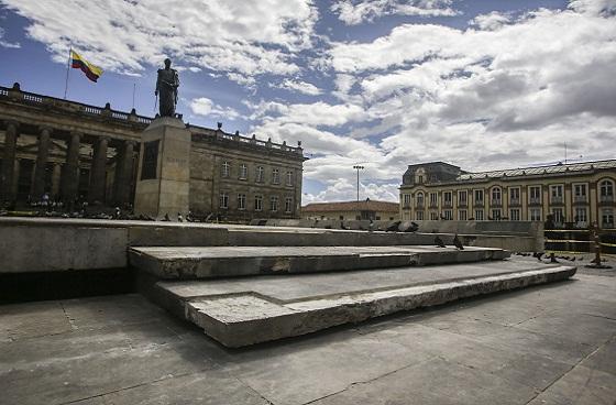 Restauración monumento Plaza de Bolívar - Foto: Prensa Alcaldía Mayor / Camilo Monsalve