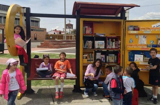 Paraderos para libros - Foto: Secretaría de Cultura, Recreación y Deporte