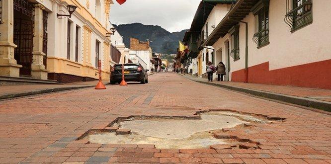 Obra vial en La Candelaria - Foto: Alcaldía Local de La Candelaria