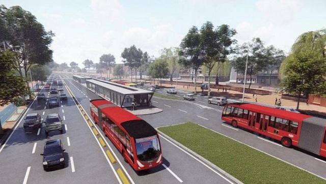 Obras de TransMilenio Av. Ciudad de Cali - FOTO: Prensa Render IDU