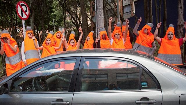 ‘El Poder del Cono’ se llegó a 23.888 conductores a través de la acción lúdica en calle - Foto: Comunicaciones Alcaldía 