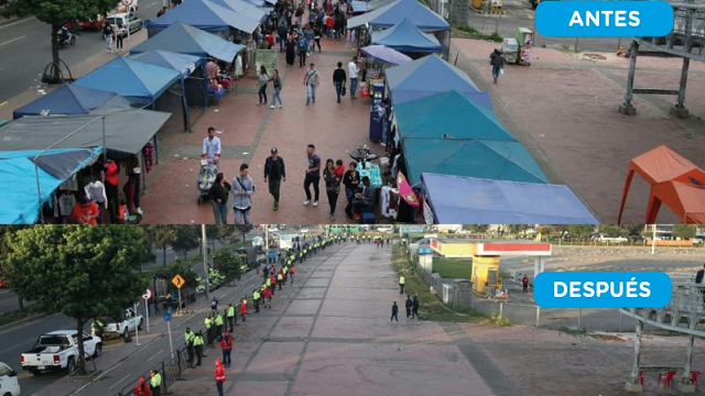 Alcaldía recupera 70.000 metros cuadrados de espacio público que dominaban las mafias - Foto: Dadep