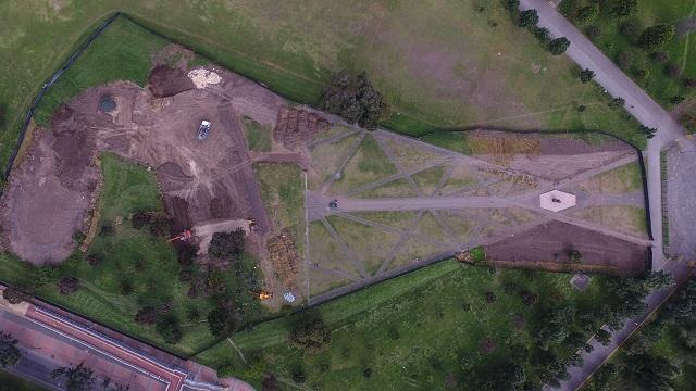 Así se prepara el parque Simón Bolívar para la misa del papa. Foto: Prensa IDRD