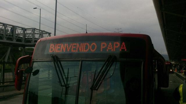 TransMilenio: así funcionará durante la visita del papa Francisco. Foto: Prensa TransMilenio