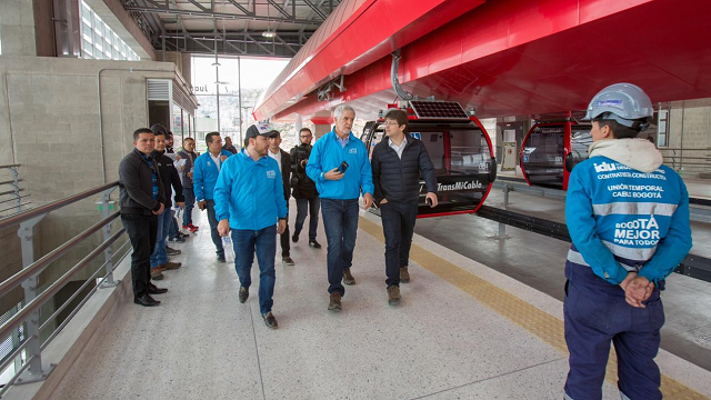 Alcalde Peñalosa en el TransMiCable de Ciudad Bolívar - Foto: Alcaldía Bogotá